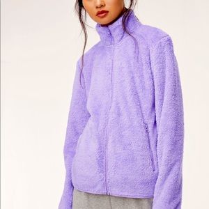 TNA sherpa jacket lavender